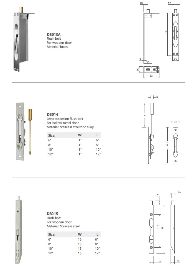 Door Accessories -Door Bolt