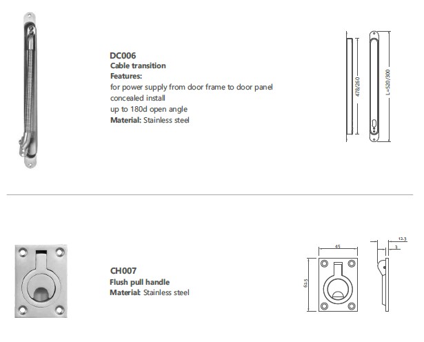 Door Accessories - flush ring pull handle