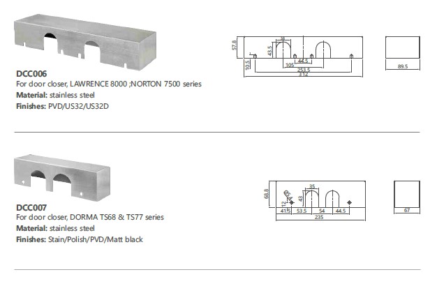 Door Accessories -Door Closer Cover